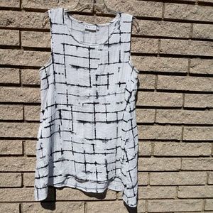 Habitat Sleeveless L White/ Black Shirt Top